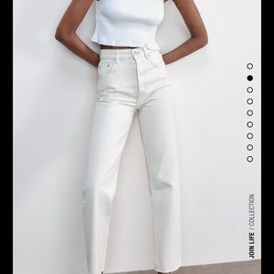 Zara High Rise Straight Jeans